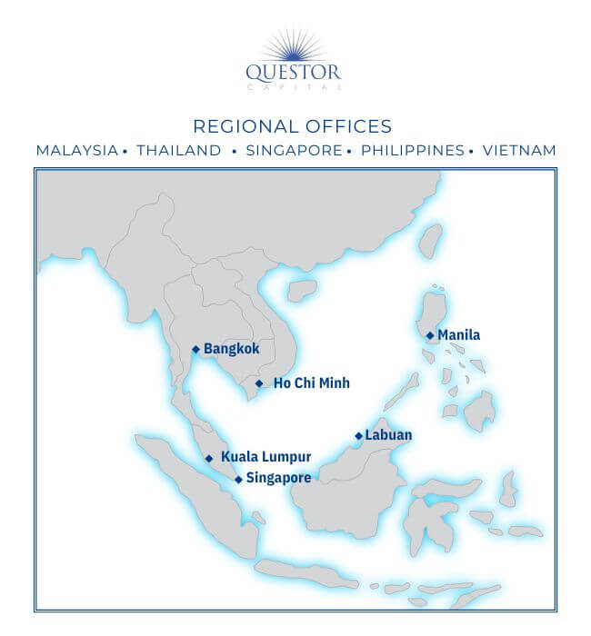 Questor capital office world map